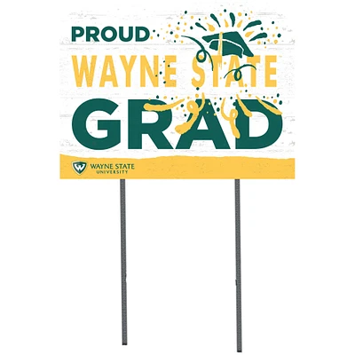 Wayne State Warriors 18'' x 24'' Proud Graduate Yard Sign