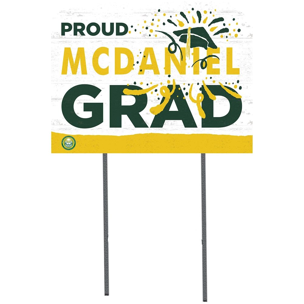 McDaniel Green Terror 18'' x 24'' Proud Graduate Yard Sign