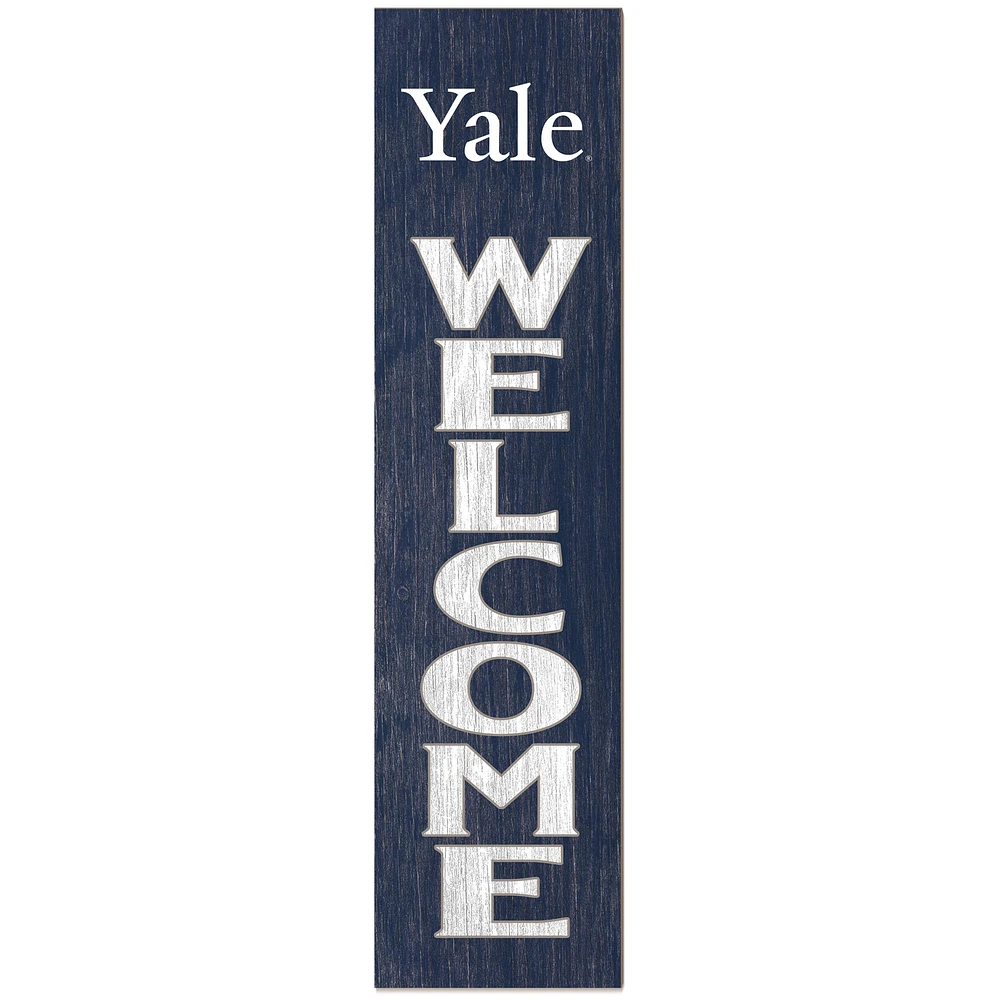 Yale Bulldogs 12'' x 48'' Outdoor Leaner Welcome Sign