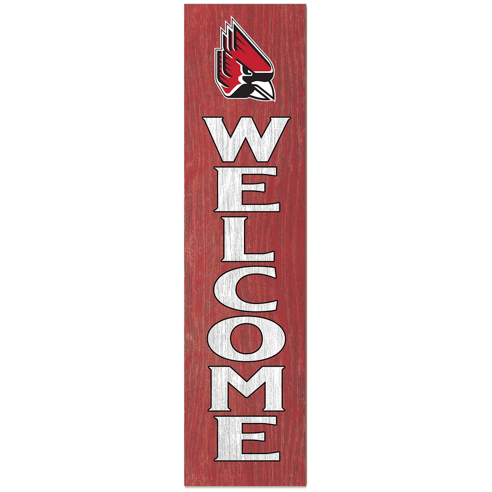 Ball State Cardinals 12'' x 48'' Outdoor Leaner Welcome Sign