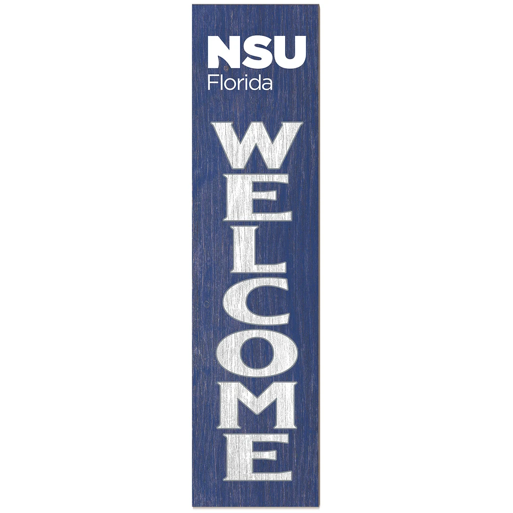 Nova Southeastern Sharks 12'' x 48'' Outdoor Leaner Welcome Sign