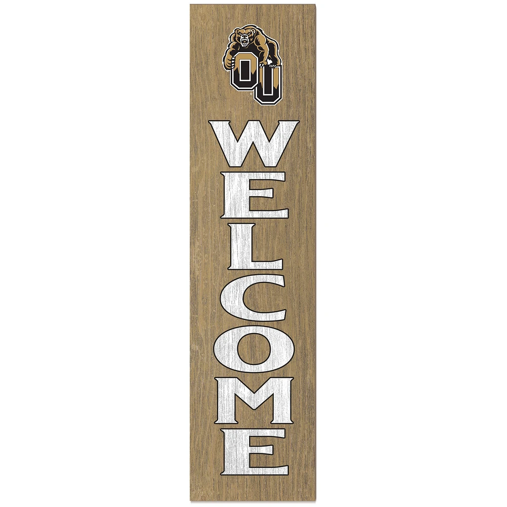Oakland Golden Grizzlies 12'' x 48'' Outdoor Leaner Welcome Sign