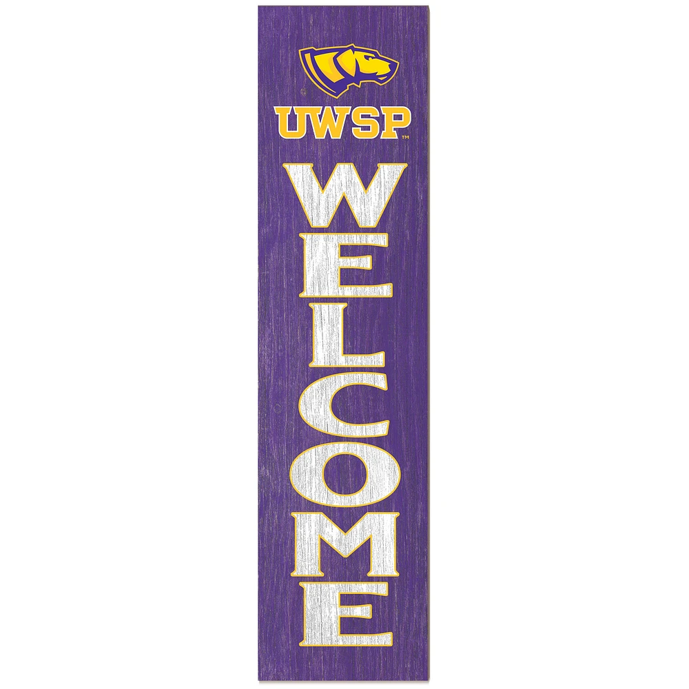 Wisconsin-Stevens Point Pointers 12'' x 48'' Outdoor Leaner Welcome Sign
