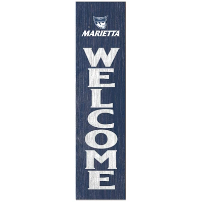 Marietta College Pioneers 12'' x 48'' Outdoor Leaner Welcome Sign