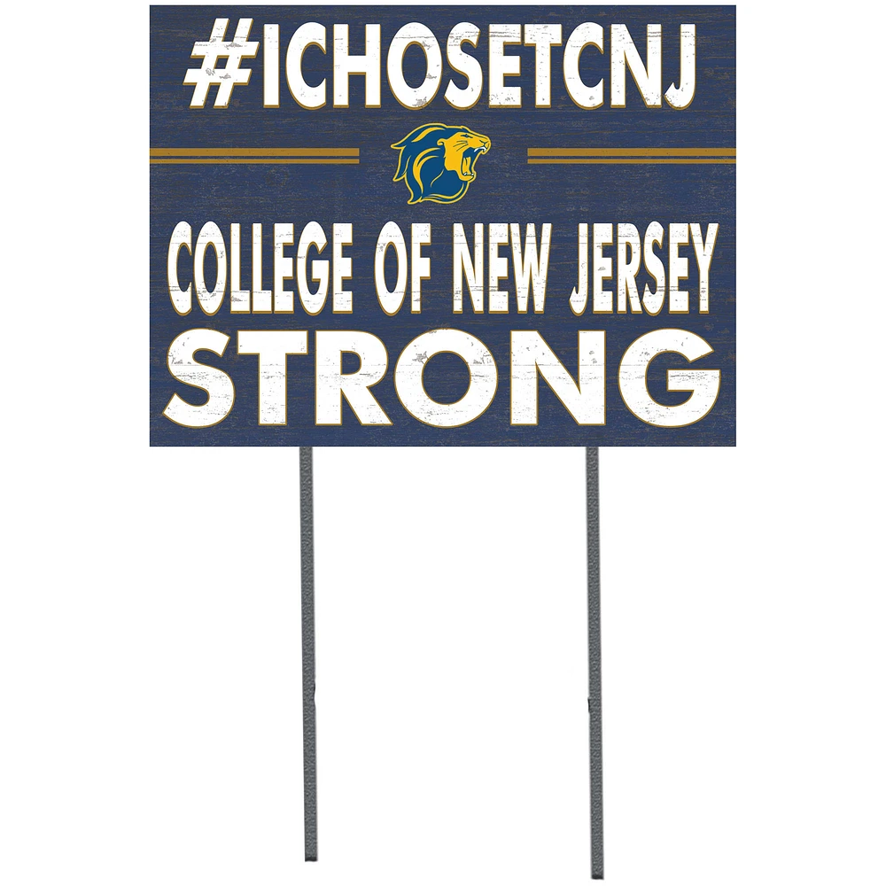 College of New Jersey Lions 18'' x 24'' I Chose Lawn Sign