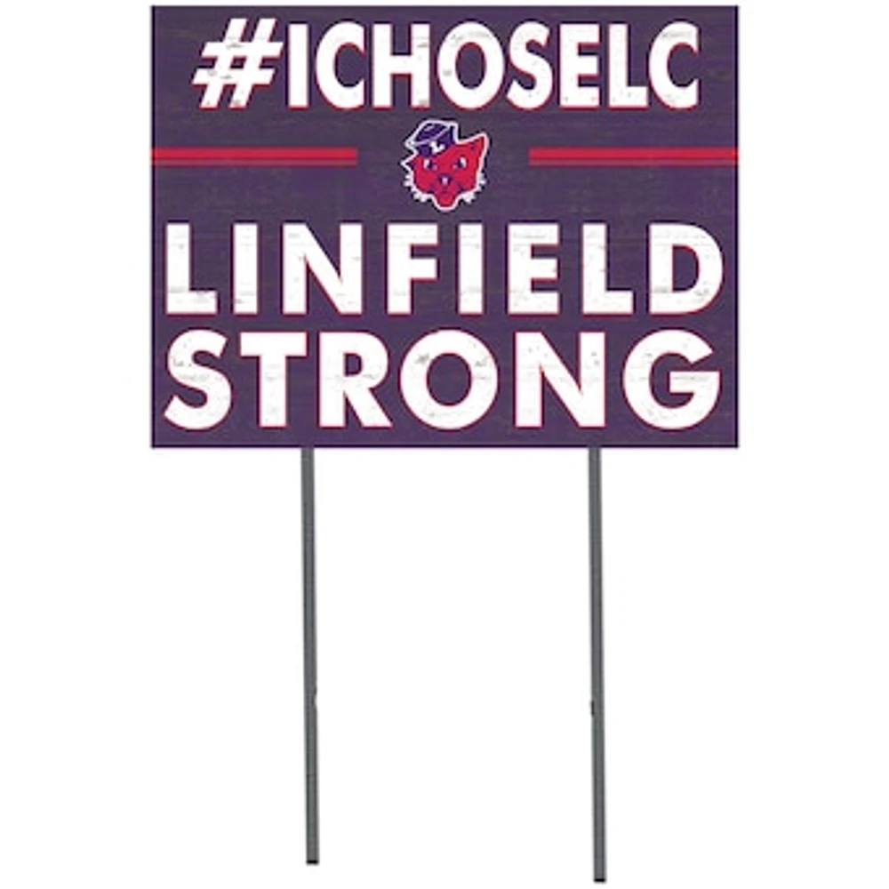 Linfield Wildcats 18'' x 24'' I Chose Lawn Sign