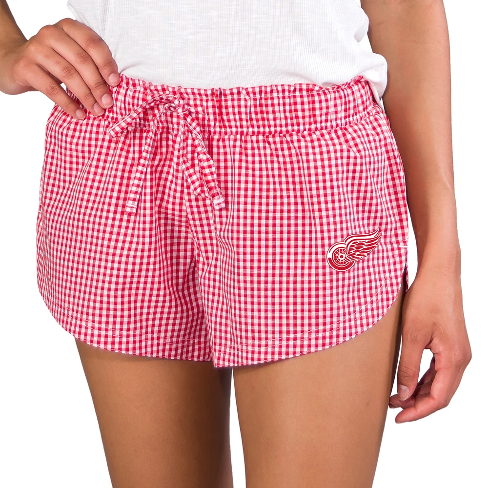 Women's Concepts Sport Red/White Detroit Red Wings Tradition Woven Shorts