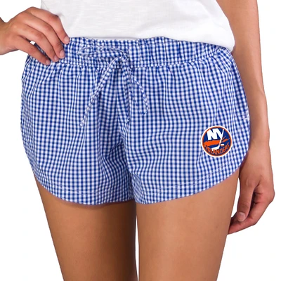 Women's Concepts Sport Royal/White New York Islanders Tradition Woven Shorts
