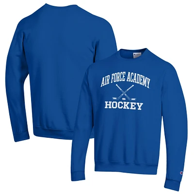 Men's Champion Royal Air Force Falcons Hockey Icon Powerblend Pullover Sweatshirt