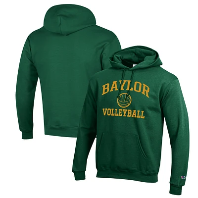 Men's Champion Green Baylor Bears Volleyball Icon Powerblend Pullover Hoodie