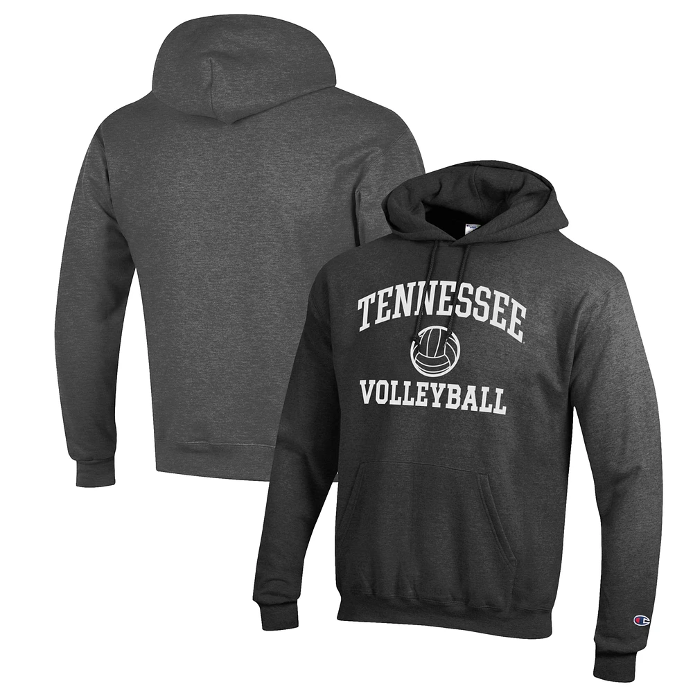 Men's Champion Charcoal Tennessee Volunteers Volleyball Icon Powerblend Pullover Hoodie