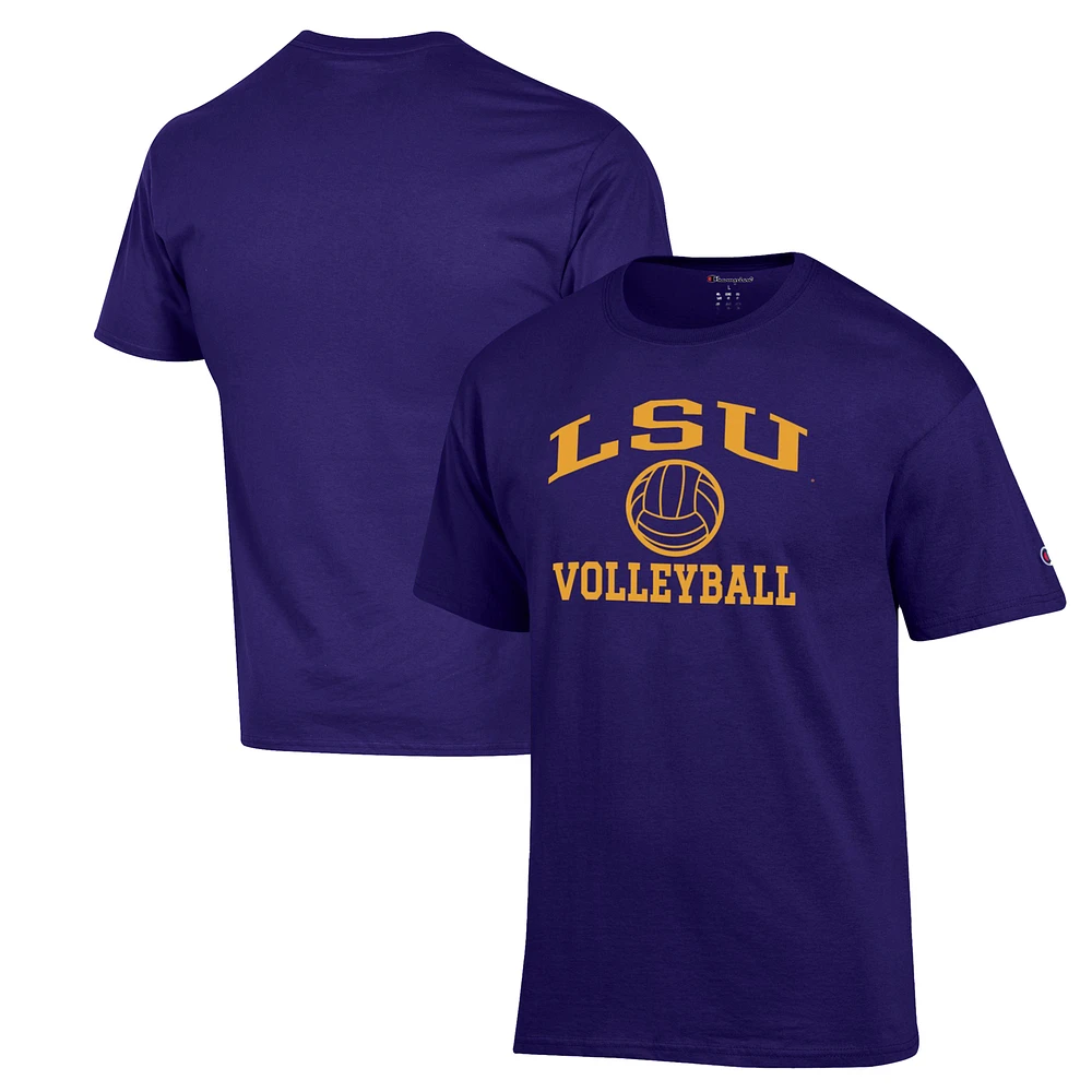 Men's Champion Purple LSU Tigers Volleyball Icon Powerblend T-Shirt
