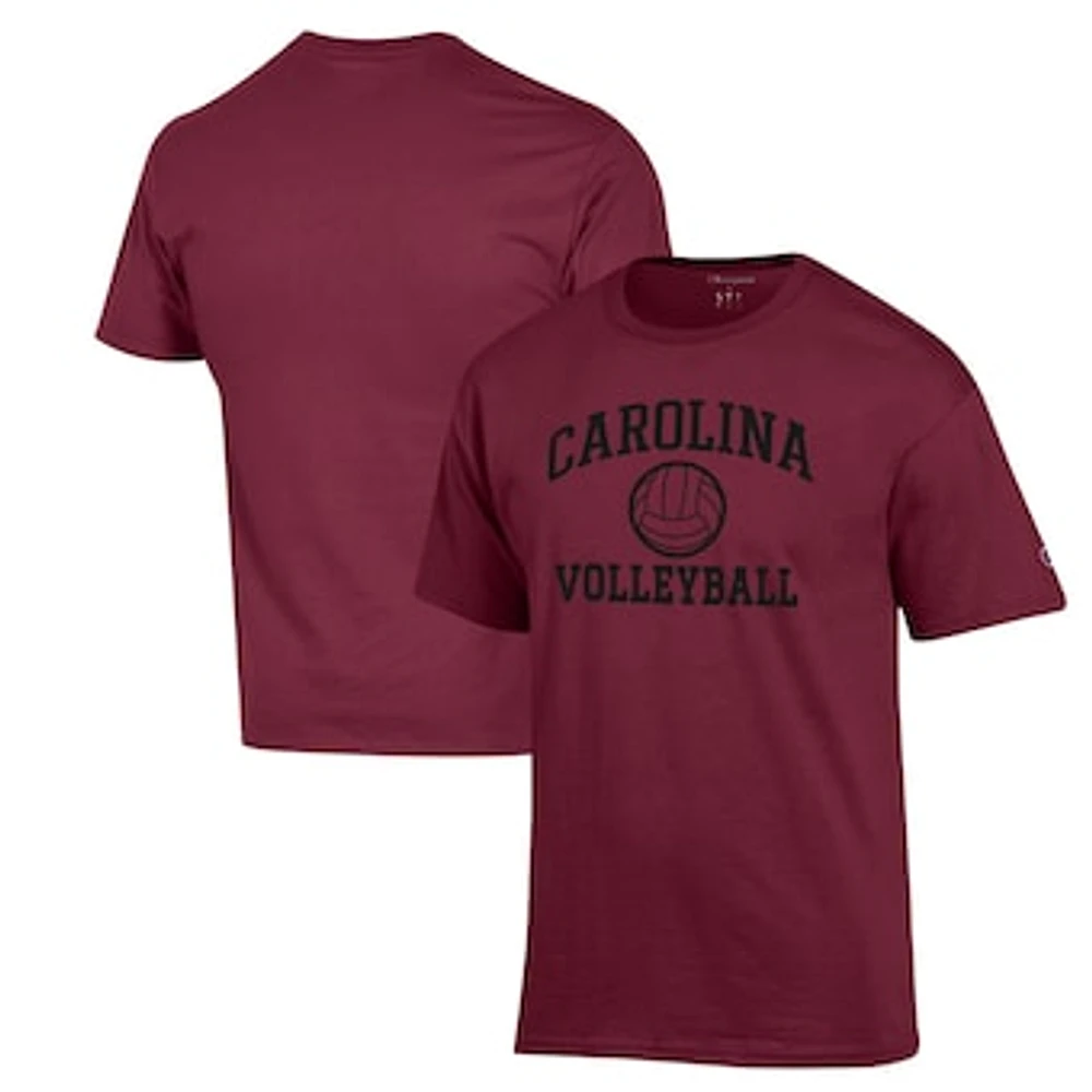 Men's Champion Garnet South Carolina Gamecocks Volleyball Icon Powerblend T-Shirt