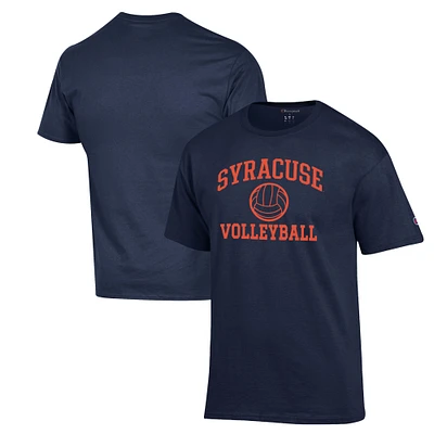 Men's Champion Navy Syracuse Orange Volleyball Icon Powerblend T-Shirt