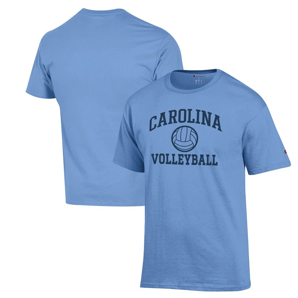 Men's Champion Carolina Blue North Tar Heels Volleyball Icon Powerblend T-Shirt