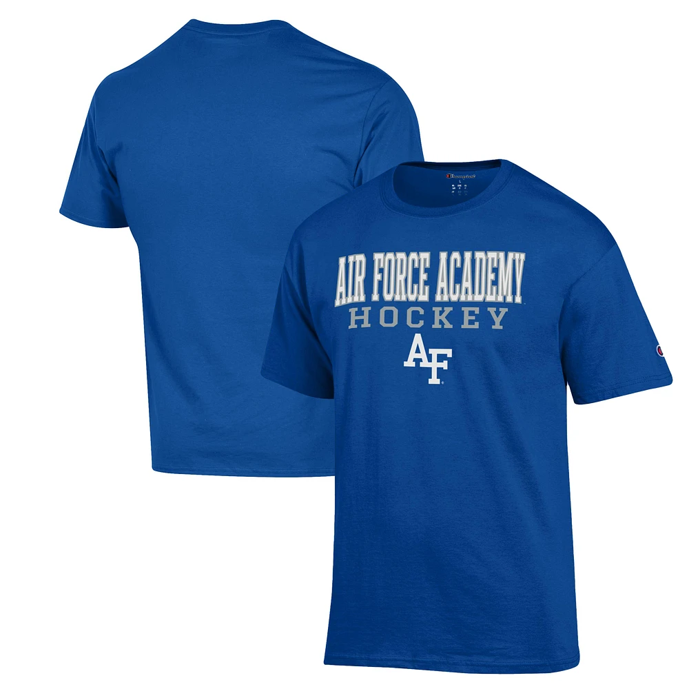 Men's Champion Royal Air Force Falcons Stack Logo Hockey Powerblend T-Shirt
