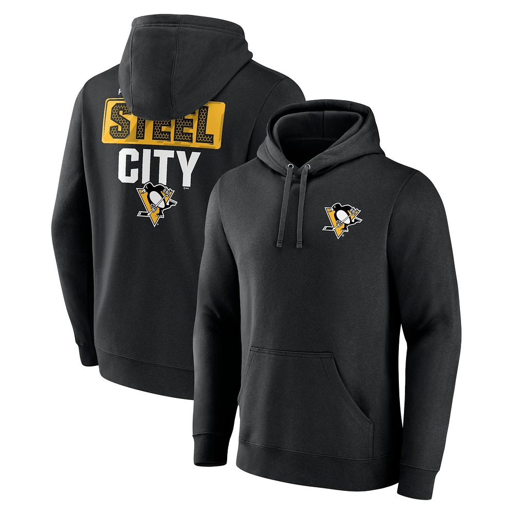 Men's Black Pittsburgh Penguins Territorial Pullover Hoodie