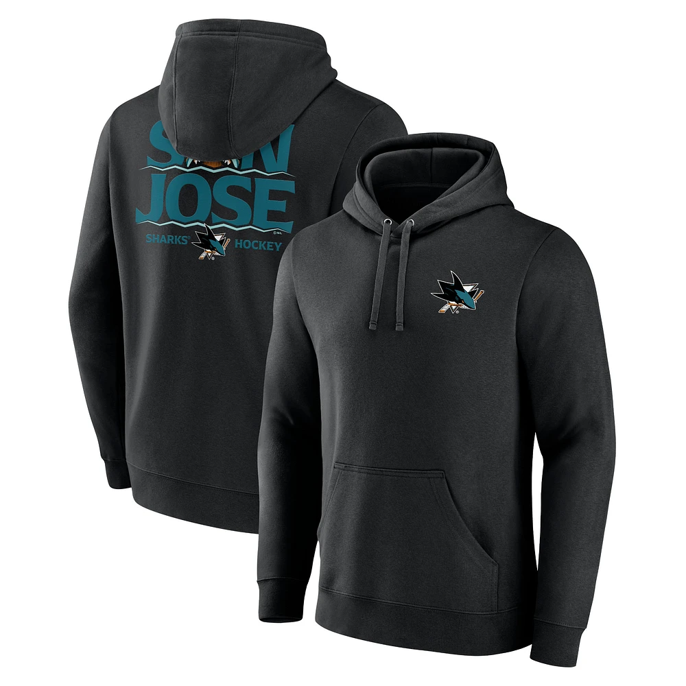 Men's Black San Jose Sharks Territorial Pullover Hoodie