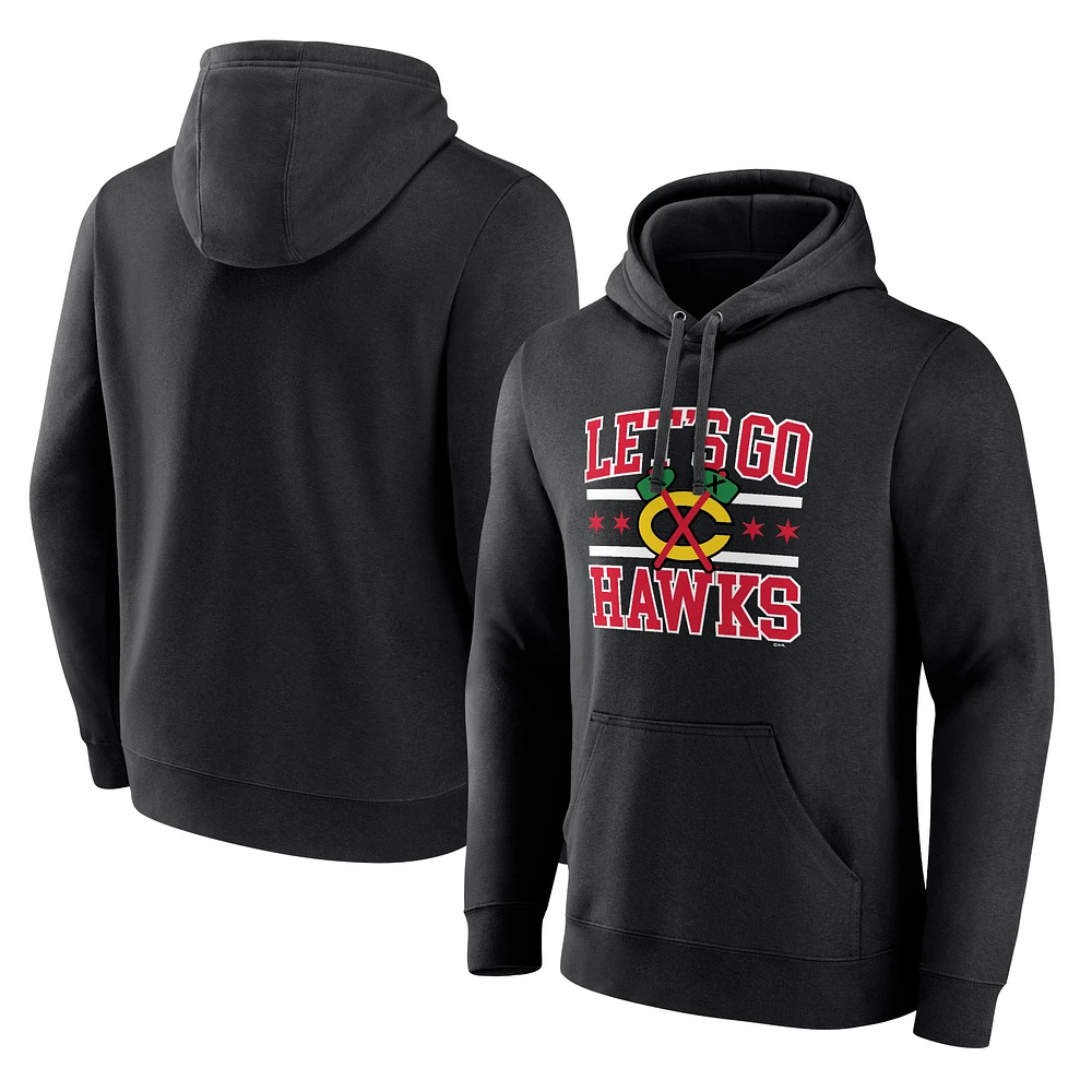 Men's Black Chicago Blackhawks Represent Pullover Hoodie