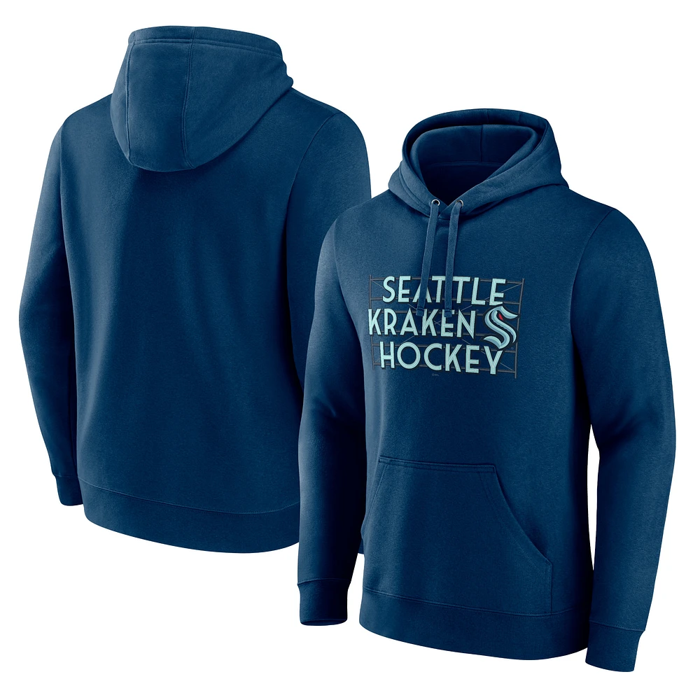Men's Deep Sea Blue Seattle Kraken Represent Pullover Hoodie