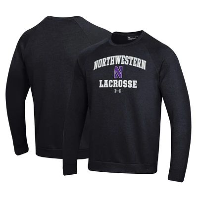 Men's Under Armour Northwestern Wildcats Lacrosse All Day Arch Fleece Pullover Sweatshirt