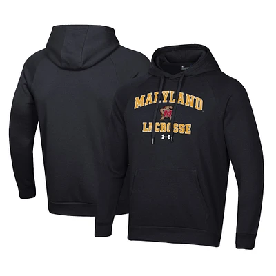Men's Under Armour Maryland Terrapins Lacrosse All Day Arch Fleece Pullover Hoodie