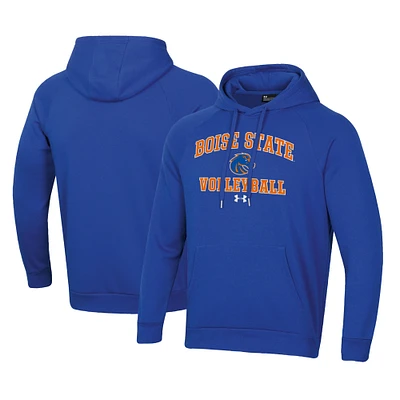 Men's Under Armour Royal Boise State Broncos Volleyball All Day Arch Fleece Pullover Hoodie