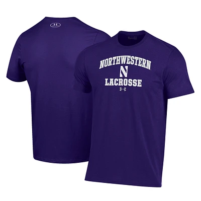 Men's Under Armour Northwestern Wildcats Lacrosse Arch Over Performance T-Shirt
