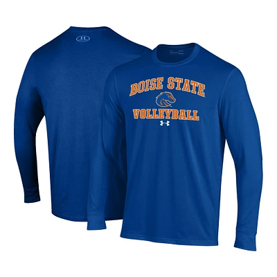 Men's Under Armour Royal Boise State Broncos Volleyball Arch Over Performance Long Sleeve T-Shirt
