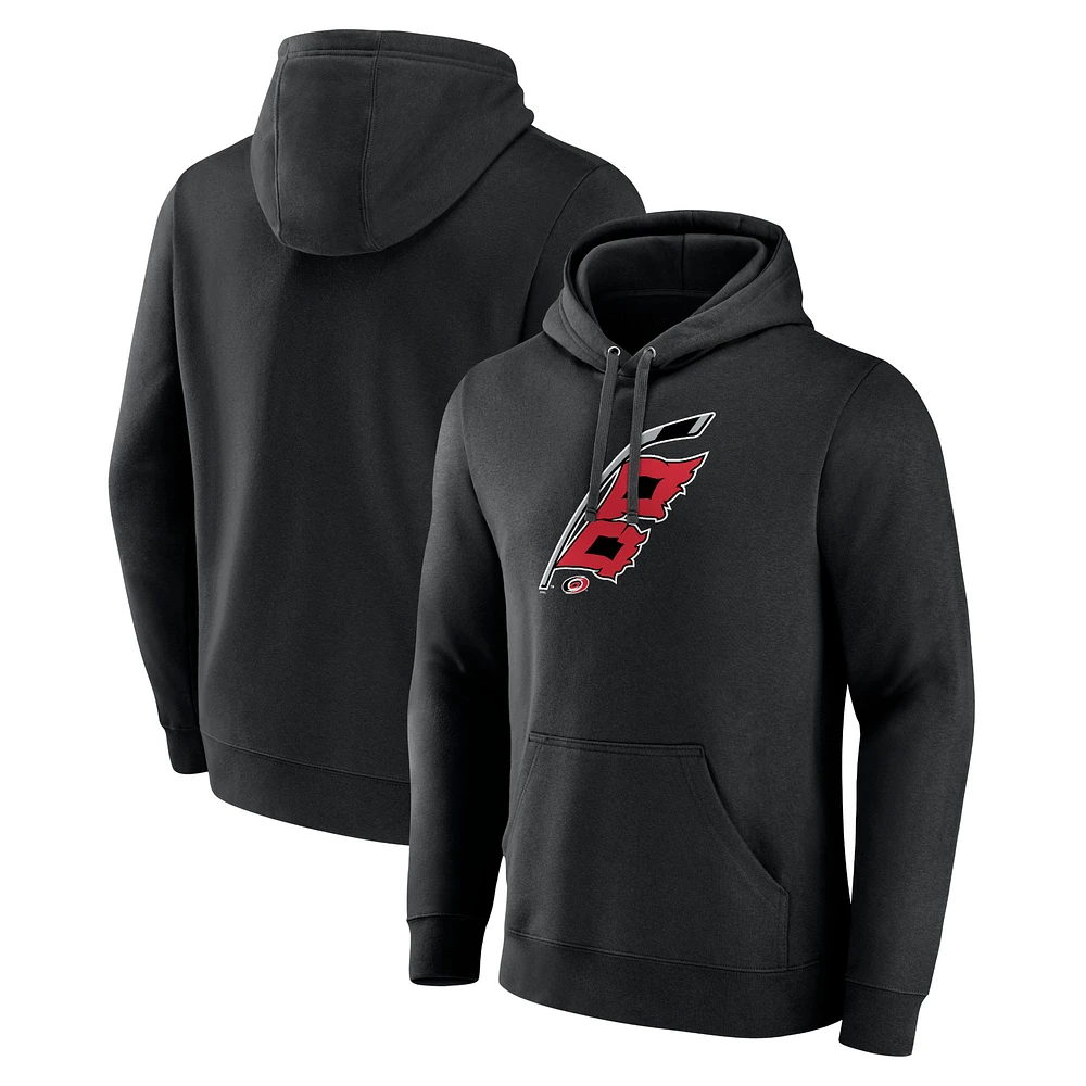 Men's Black Carolina Hurricanes Alternate Logo Pullover Hoodie