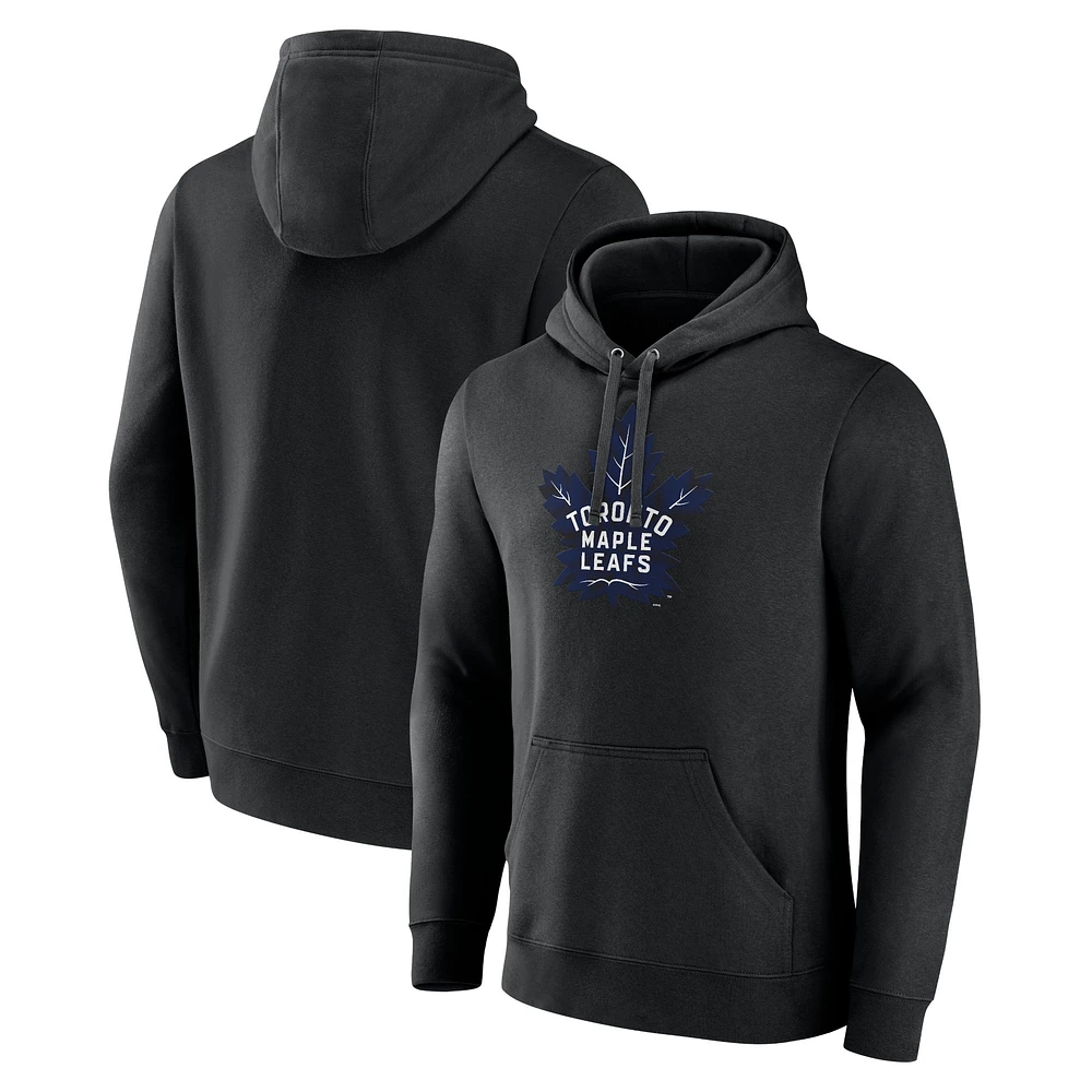 Men's Black Toronto Maple Leafs Alternate Logo Pullover Hoodie