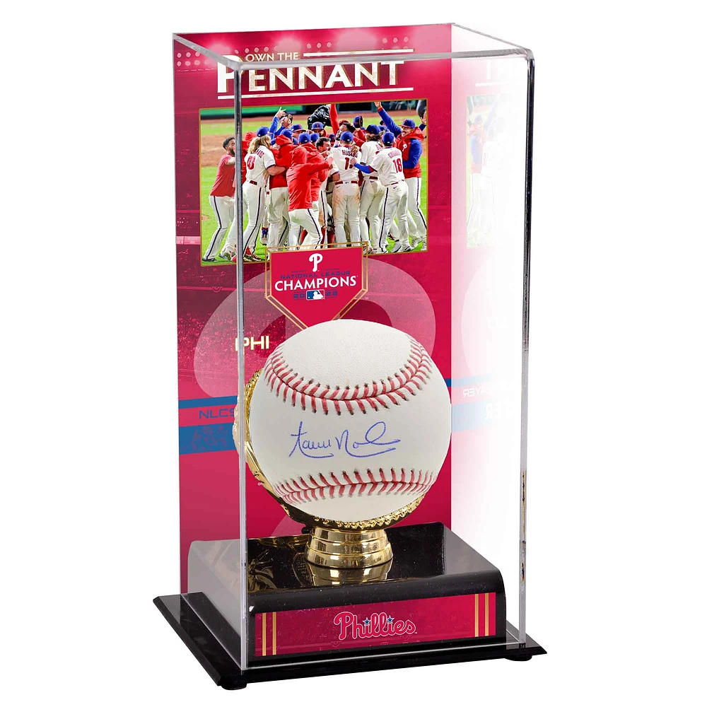 Aaron Nola Philadelphia Phillies Autographed Baseball and 2022 National League Champions Sublimated Baseball Display Case