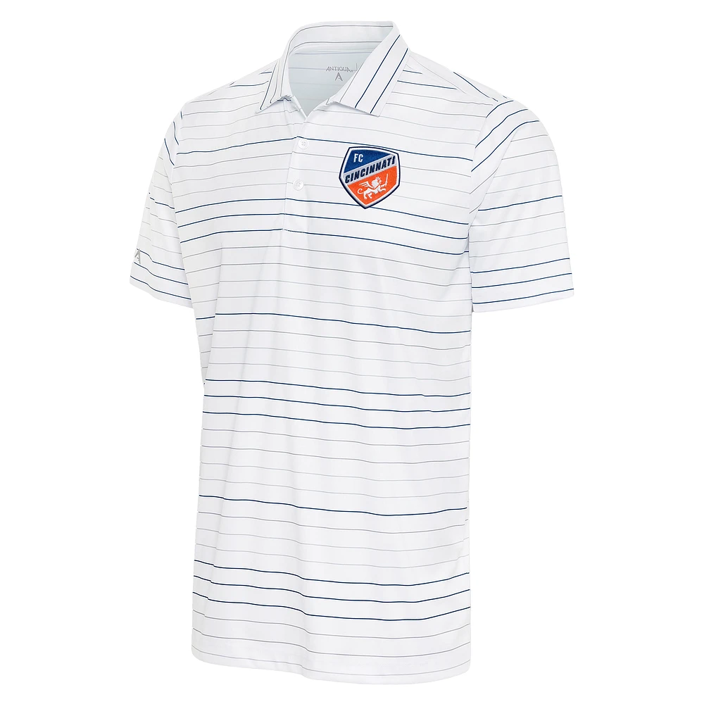Men's Antigua White/Navy FC Cincinnati Ryder Polo