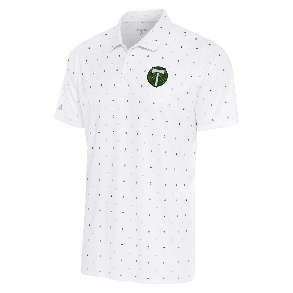 Men's Antigua White/Gray Portland Timbers 19th Hole Polo