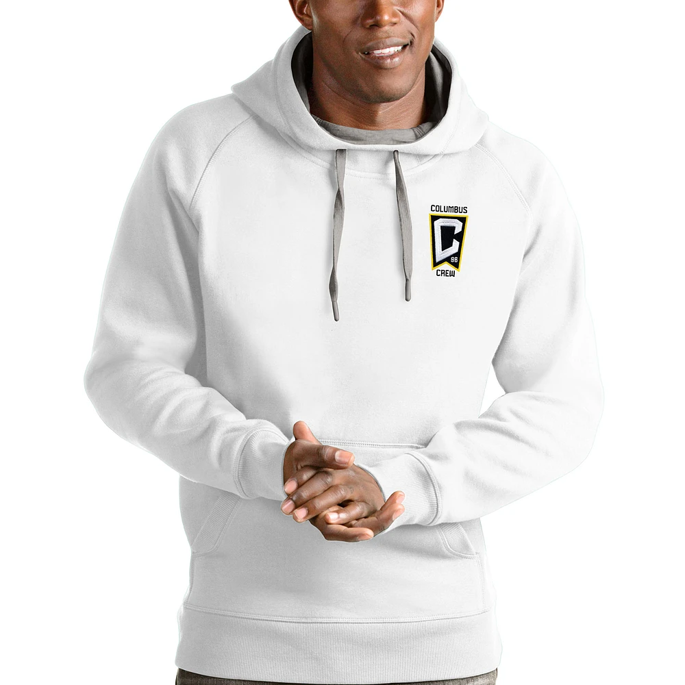 Men's Antigua Columbus Crew Logo Victory Pullover Hoodie