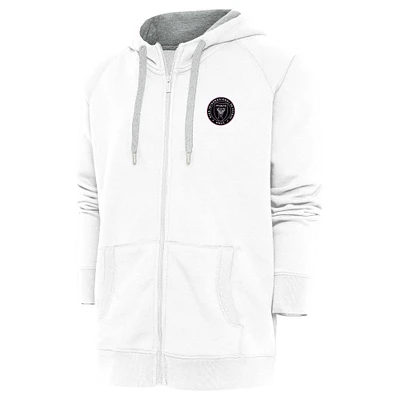 Men's Antigua Inter Miami CF Logo Victory Full-Zip Hoodie