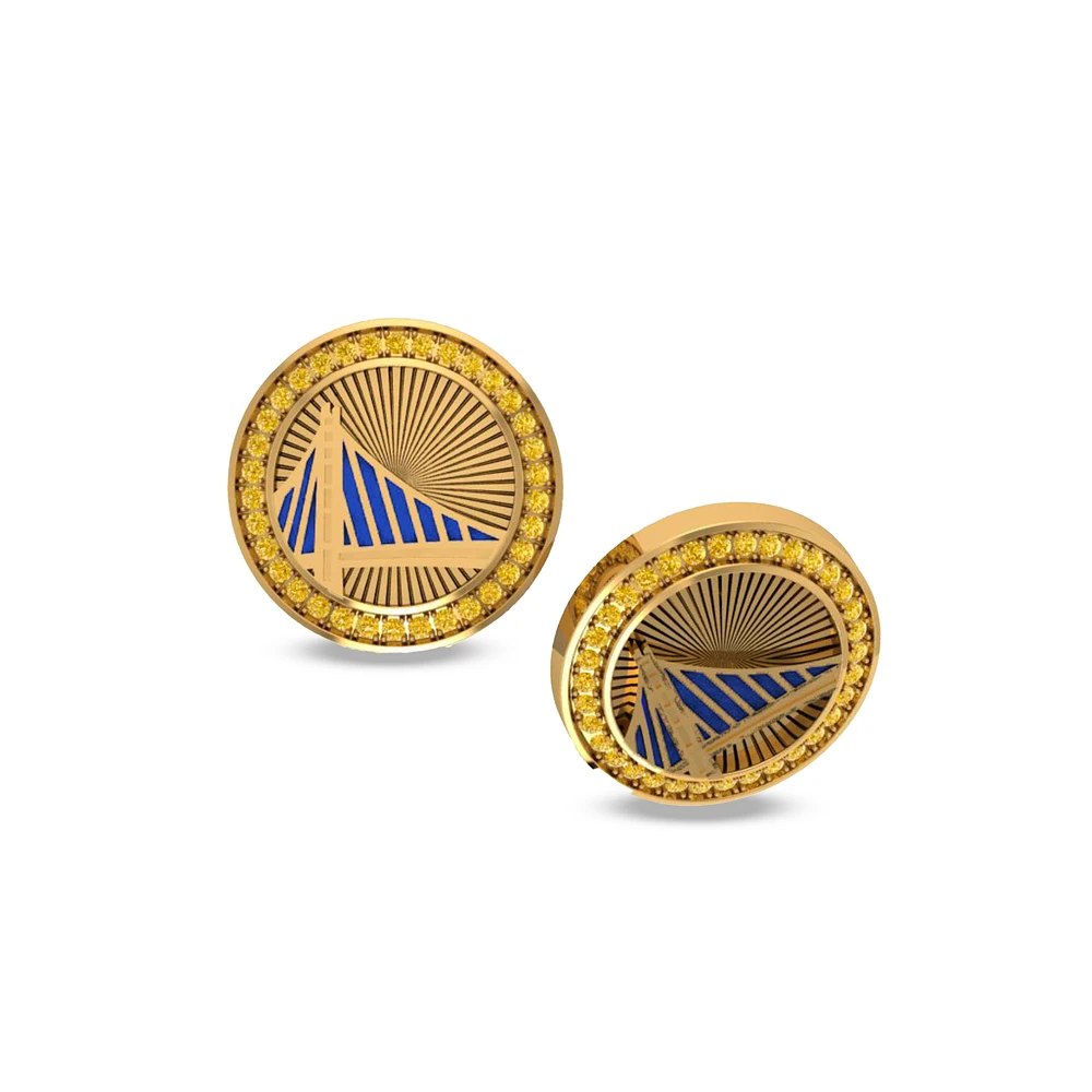 Jason of Beverly Hills Golden State Warriors 2022 NBA Finals Champions Premium Logo Cufflinks