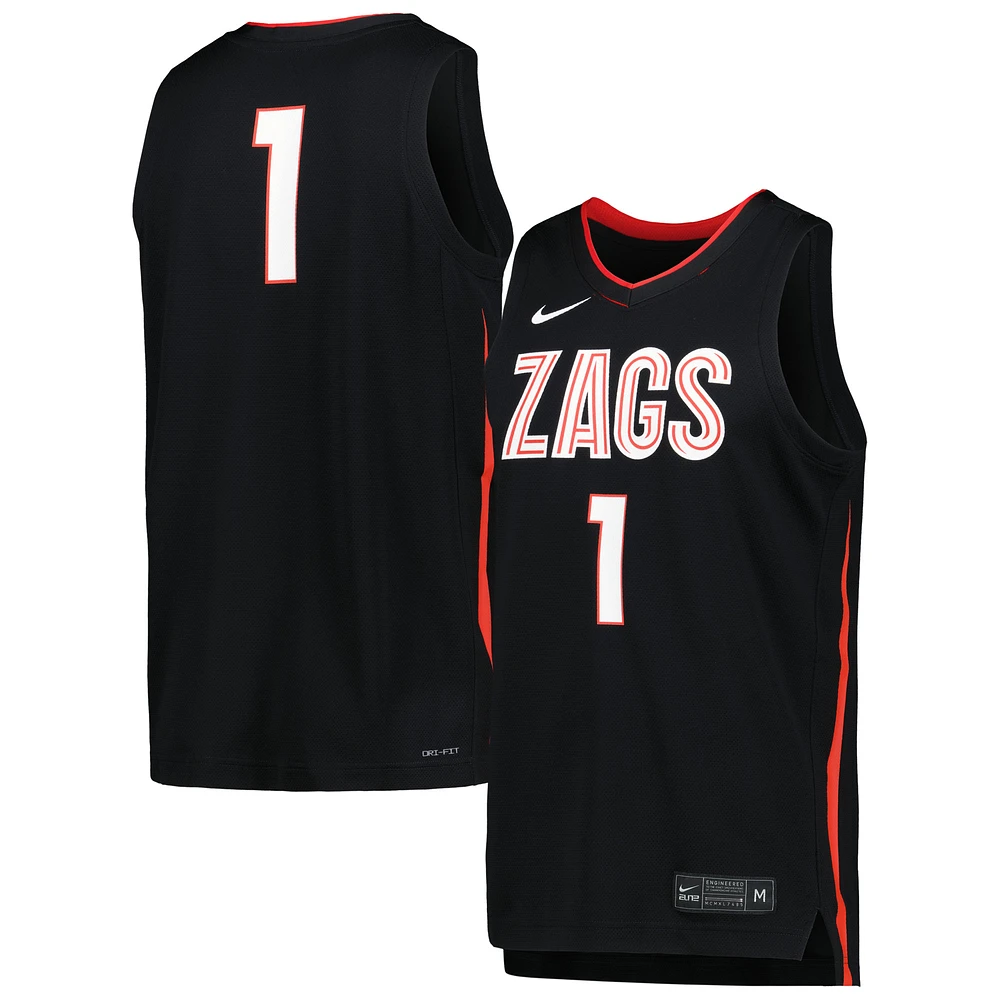 Men's Nike Black Gonzaga Bulldogs Icon Replica Basketball Jersey