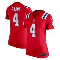 Women's Nike Bailey Zappe Red New England Patriots  Team Game Jersey