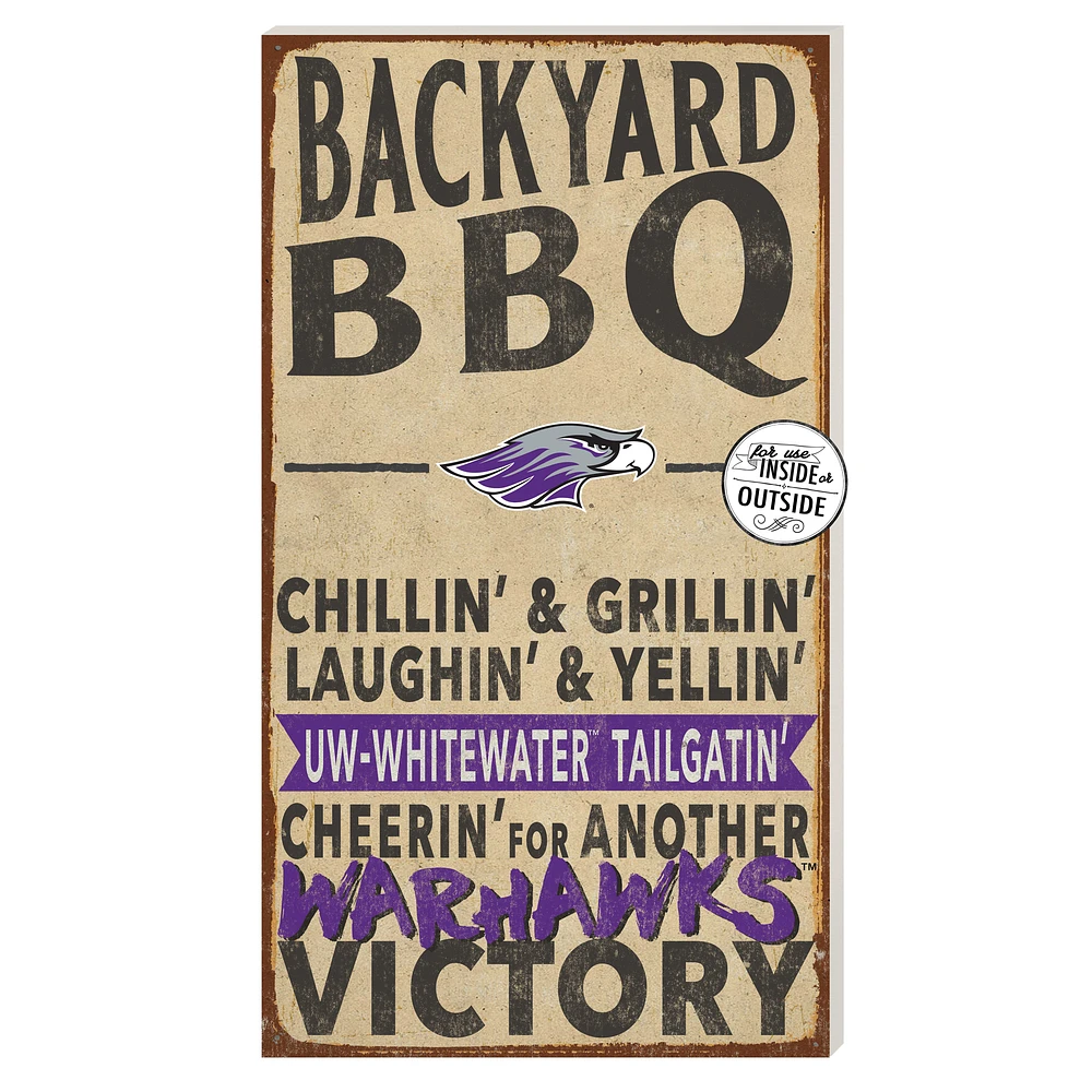 Wisconsin-Whitewater Warhawks 11'' x 20'' Indoor/Outdoor BBQ Sign