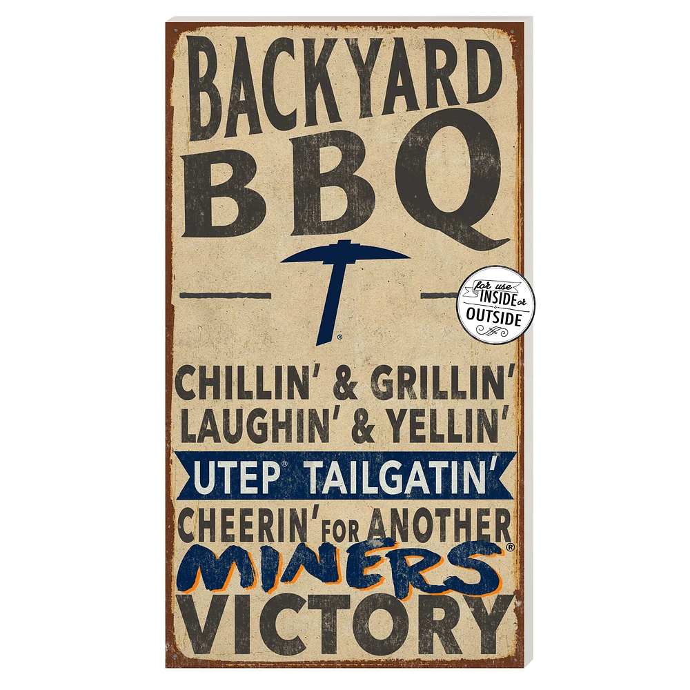 UTEP Miners 11'' x 20'' Indoor/Outdoor BBQ Sign
