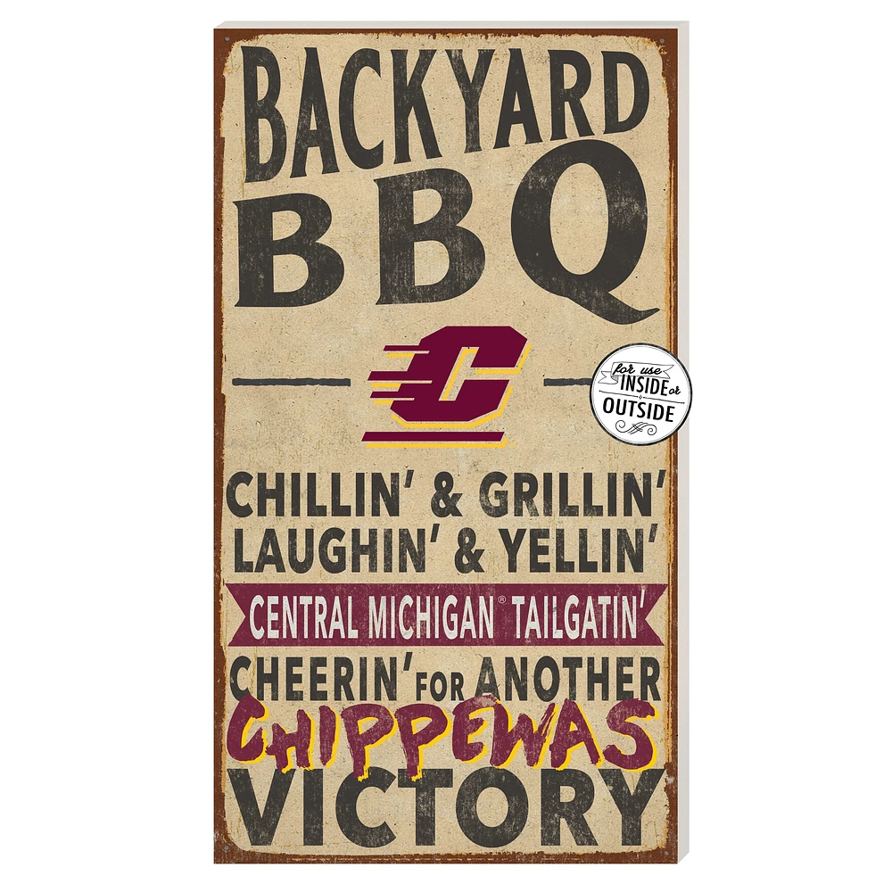 Central Michigan Chippewas 11'' x 20'' Indoor/Outdoor BBQ Sign