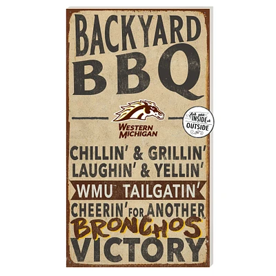Western Michigan Broncos 11'' x 20'' Indoor/Outdoor BBQ Sign