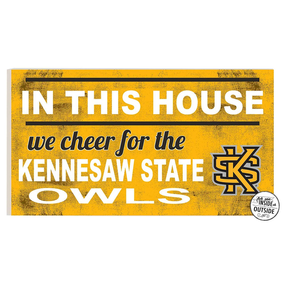 Kennesaw State Owls 11'' x 20'' Indoor/Outdoor In This House Sign
