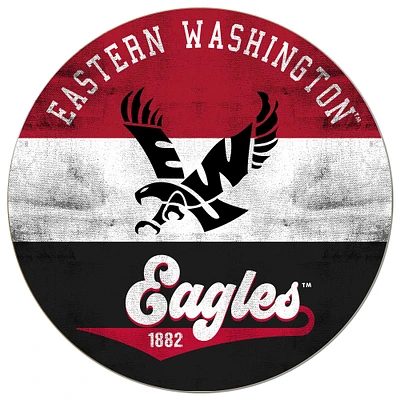 Eastern Washington Eagles 20'' x 20'' Retro Logo Circle Sign