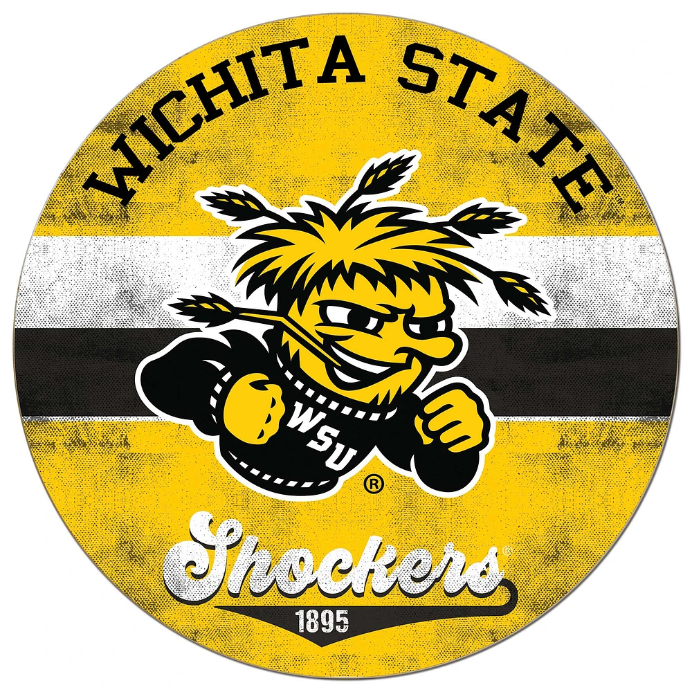 Wichita State Shockers 20'' x 20'' Retro Logo Circle Sign