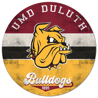 Minnesota Duluth Bulldogs 20'' x 20'' Retro Logo Circle Sign