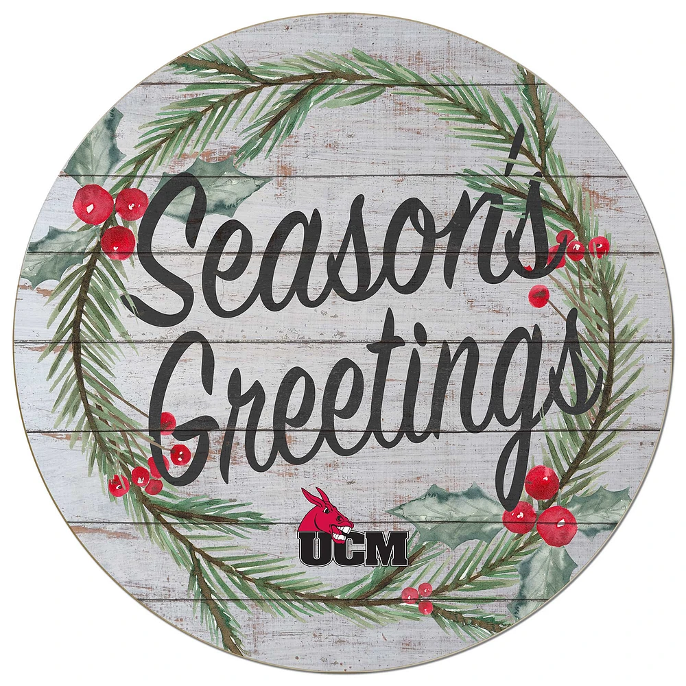 Central Missouri Mules 20'' x 20'' Season's Greetings Circle