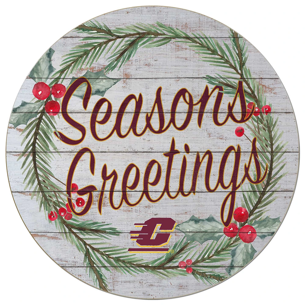 Central Michigan Chippewas 20'' x 20'' Season's Greetings Circle