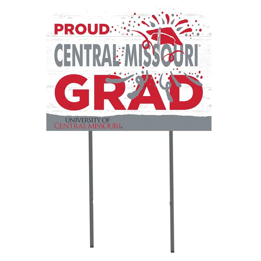 Central Missouri Mules 18'' x 24'' Proud Grad Yard Sign